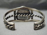 Opulent Vintage Native American Navajo Aqua Blue Turquoise Sterling Silver Bracelet Old-Nativo Arts