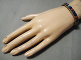 Very Rare Early Vintage Native American Zuni Harlan Coonsis Turquoise Sterling Silver Bracelet-Nativo Arts