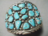 Best Craziest Vintage Native American Navajo Tommy Moore Turquoise Sterling Silver Bracelet-Nativo Arts