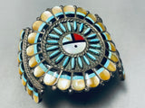 One Of The Best Ever Vintage Native American Zuni Inlay Turquoise Sterling Silver Bracelet-Nativo Arts