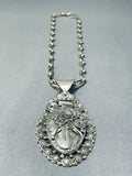 Important Ben Begaye (d) Vintage Native American Navajo Sterling Silver Leaf Necklace-Nativo Arts