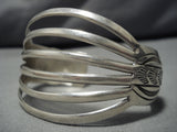 Incredible Vintage Navajo Native American Will Benally Sterling Silver Bracelet-Nativo Arts
