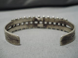 Amazing Vintage Native American Navajo Turquoise Sterling Silver Bracelet Old-Nativo Arts