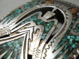 Sensational Vintage Native American Navajo Turquoise Sterling Silver Buckle Old-Nativo Arts
