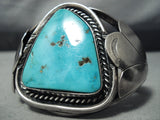 Dynamite Vintage Native American Navajo Old Morenci Turquoise Sterling Silver Bracelet-Nativo Arts