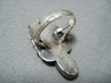 Marvelous Vintage Native American Navajo Cerrillos Turquoise Sterling Silver Ring Old-Nativo Arts