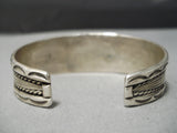 Museum Stepping Stone Vintage Native American Navajo Turquoise Sterling Silver Bracelet Old-Nativo Arts