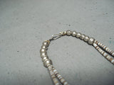 Incomparable Vintage Native American Navajo Turquoise Heishi Sterling Silver Necklace-Nativo Arts
