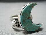 Half Moon Navajo Royston Turquoise Sterling Silver Ring Native American-Nativo Arts