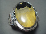 Eye-catching Navajo Honey Jasper Sterling Silver Bracelet Native American-Nativo Arts