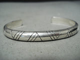 Very Important Wes Willie Vintage Native American Navajo Authentic Sterling Silver Bracelet-Nativo Arts