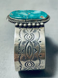 Particularly Rare Vintage Native American Navajo Damale Turquoise Sterling Silver Bracelet-Nativo Arts