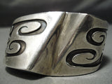 One Of Best Vintage Native American Navajo Turquoise Sterling Silver Bracelet Old-Nativo Arts