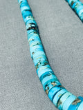 Native American One Of The Most Unique Vintage Santo Domingo Turquoise Heishi Jacla Necklace-Nativo Arts