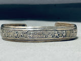 Extreme Detail Vintage Native American Navajo Sterling Silver Storyteller Bracelet-Nativo Arts
