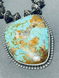 The Best Bead San Felipe Turquoise Sterling Silver Necklace-Nativo Arts