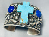 Important Best Al Jake (d) Vintage Native American Navajo Turquoise Sterling Silver Bracelet-Nativo Arts