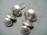 Special Vintage Navajo Sterling Silver Dangle Earrings Native American Old-Nativo Arts