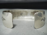 Superb Vintage Native American Navajo Sterling Silver Storyteller Braceleet Signed-Nativo Arts