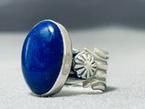 Authentic Vintage Native American Navajo Ben Begaye (d) Sterling Silver Lapis Ring-Nativo Arts