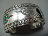 Rare Hallmark Vintage Native American Navajo Thomas Singer Turquoise Sterling Silver Bracelet-Nativo Arts