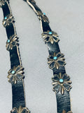 For Jeans! Vintage Native American Navajo Hand Tooled Sterling Silver Turquoise Concho Belt-Nativo Arts