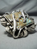 Big Lizard #8 Turquoise Sterling Silver Native American Ring-Nativo Arts