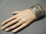 Detailed Becenti Family Native American Navajo Sterling Silver Intricate Bracelet-Nativo Arts