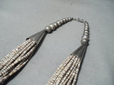 Native American One Of The Best Ever Vintage Santo Domingo Heishi Sterling Silver Necklace-Nativo Arts
