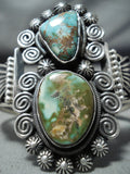 Dazzling Native American Navajo Damale Turquoise Sterling Silver Bracelet-Nativo Arts