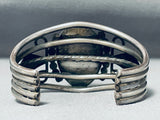 Heavy Museum Vintage Native American Navajo Apache Turquoise Sterling Silver Bracelet-Nativo Arts