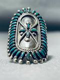 One Of The Best Vintage Native American Zuni Turquoise Sterling Silver Ring-Nativo Arts