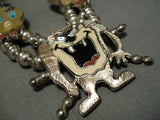 Opulent Vintage Native American Navajo Zuni Turquoise Sterling Silver Squash Blossom Necklace-Nativo Arts