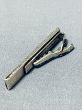 Impressive Vintage Native American Navajo 4 Turquoise Sterling Silver Prints Tie Clip-Nativo Arts