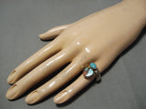 Marvelous Vintage Native American Navajo Wrap Around Sterling Silver Turquoise Ring-Nativo Arts
