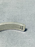 Important Vintage Native American Navajo Turquoise Sterling Silver Bracelet Signed-Nativo Arts