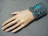 One Of The Best Native American Navajo Turquoise Sterling Silver Bracelet-Nativo Arts
