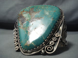 One Of Biggest Best Vintage Native American Navajo Royston Turquoise Sterling Silver Bracelet-Nativo Arts