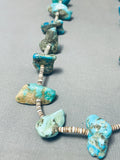 Native American Marvelous Vintage Santo Domingo Turquoise Sterling Silver Necklace-Nativo Arts