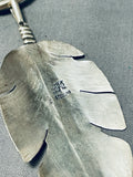Huge Important Vintage Native American Navajo Sterling Silver Feather Tier Necklace-Nativo Arts