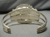 Rare Vintage Native American Navajo Teardrop Turquoise Sterling Silver Bracelet Cuff-Nativo Arts