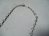 Astounding Navajo Sterling Silver Coin Necklace Native American-Nativo Arts