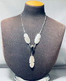 Important Vintage Native American Navajo Sterling Silver Feather Necklace-Nativo Arts