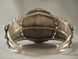 Deep Into The Abyss Vintage Navajo Blue Turquoise Native American Jewelry Silver Bracelet-Nativo Arts