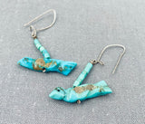 Whimsical Vintage Native American Zuni Turquoise Sterling Silver Bird Earrings-Nativo Arts