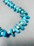 Spectacular Vintage Native American Navajo Old Kingman Turquoise Sterling Silver Necklace-Nativo Arts