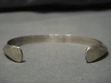 Detailed And Precise Vintage Native American Navajo Sterling Silver Bracelet Cuff Old-Nativo Arts