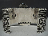 Detailed Detailed Native American Jewelry Navajo Pilot Mountain Turquoise Sterling Silver Bracelet-Nativo Arts