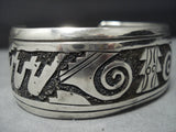Detailed Detailed! Vintage Native American Jewelry Navajo Sterling Silver Bracelet Old Cuff Jewelry-Nativo Arts