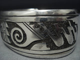 Detailed Detailed! Vintage Native American Jewelry Navajo Sterling Silver Bracelet Old Cuff Jewelry-Nativo Arts